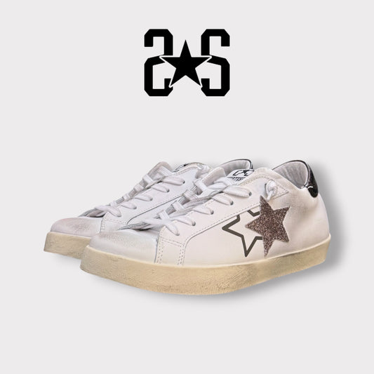 2 - STAR, Scarpa Donna, Col.Bianco/Marrone