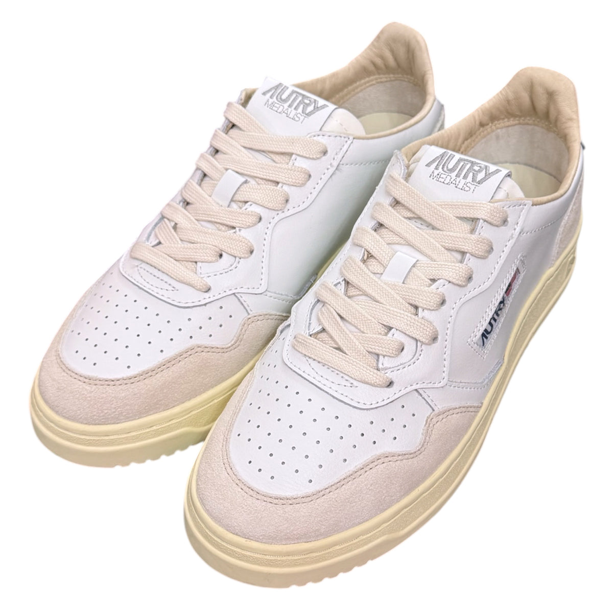 AUTRY - Scarpa Uomo, con baffo nero, Col.Bianco/Beige