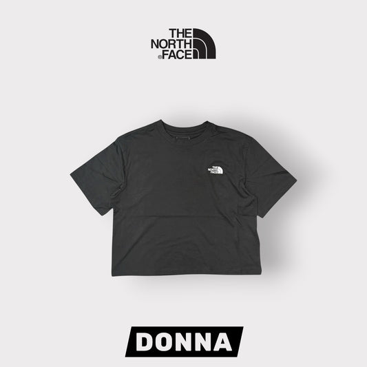 THE NORTH FACE- T-shirt Donna, con logo ricamato lato cuore, Boxyfit, col.Nero