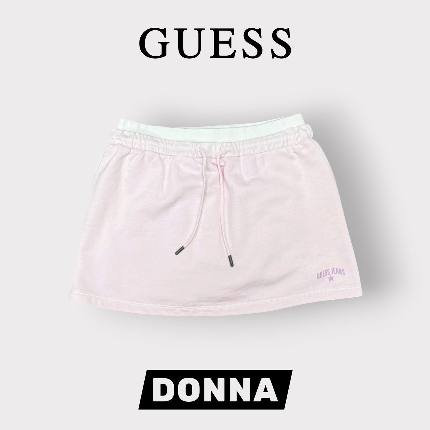 GUESS JEANS- Pantagonna, col.Rosa/Bianco