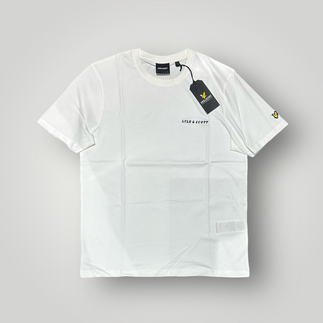 T-shirt Embroidered LYLE & SCOTT 100% cotone, RegulrFit, col.White