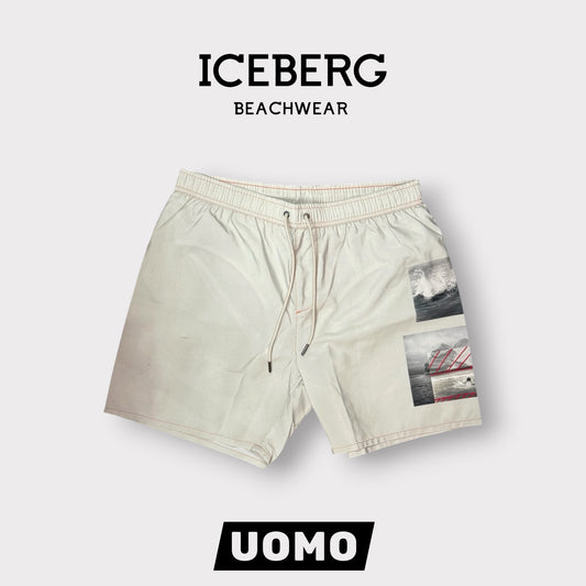 ICEBERG BEACHWEAR- Costume Uomo, con fantasia, Col.Moon