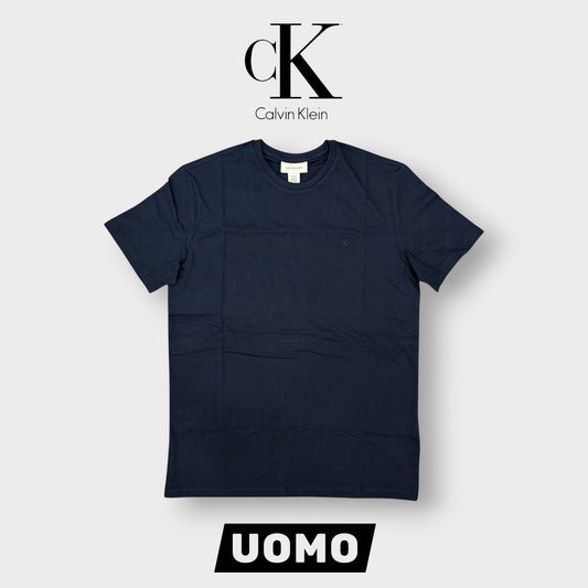 CALVIN KLEIN - T-Shirt Uomo con logo ricamato lato cuore, Col.Blu scuro
