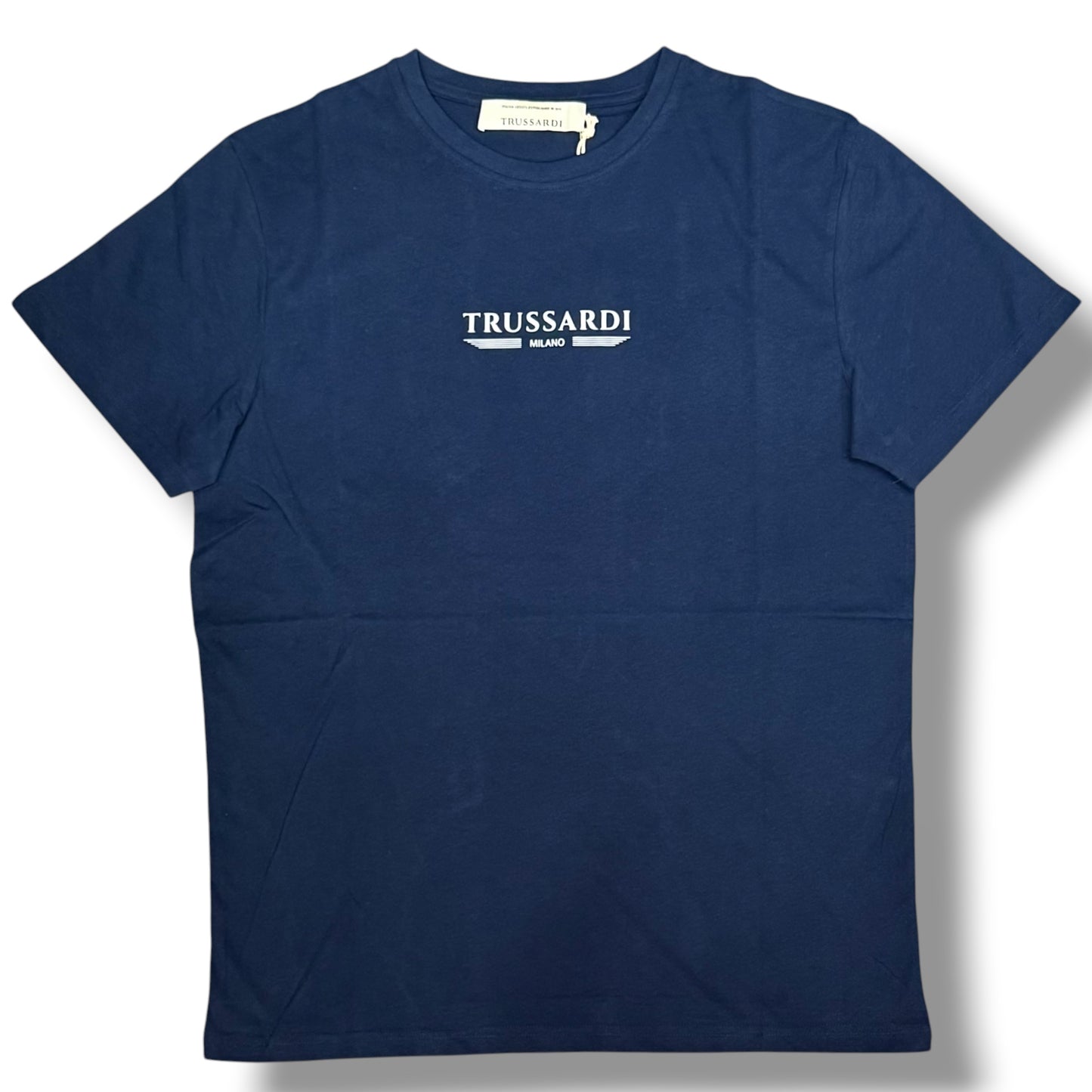 TRUSSARDI - T-Shirt Uomo con scritta frontale gommata, Col.Blu