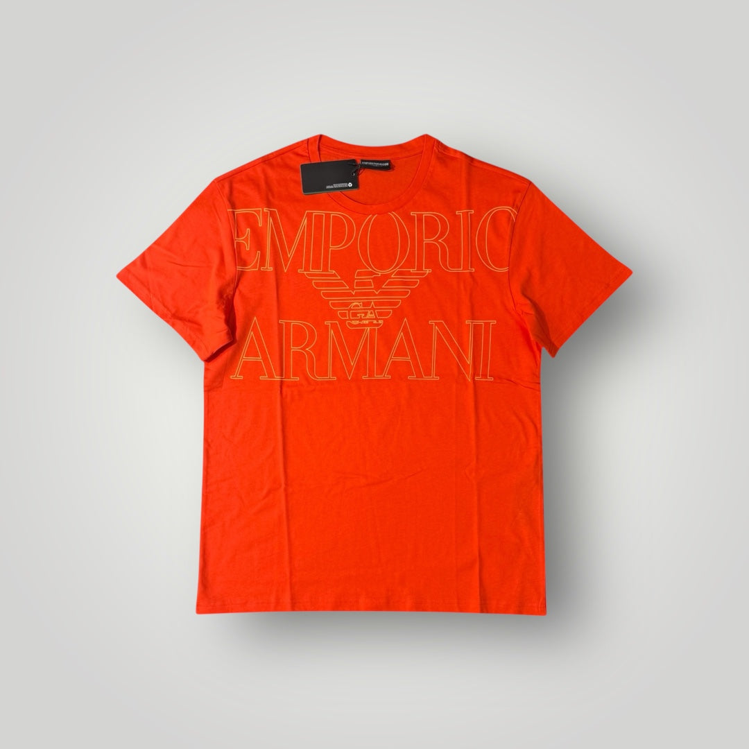 T-shirt EMPORIO ARMANI, con stampa frontale, Col.Arancione