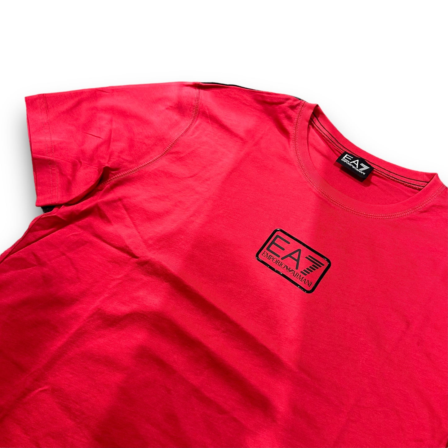 T-shirt EA7 Emporio Armani Uomo con stampa frontale, col.Rosso, RegulrFit