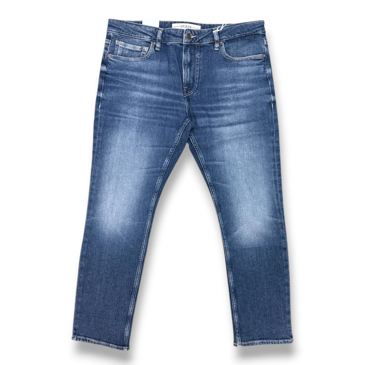 GUESS JEANS- Jeans Uomo, mod.Skinny Low Rise Taille Basse, Lavaggio Intermedio