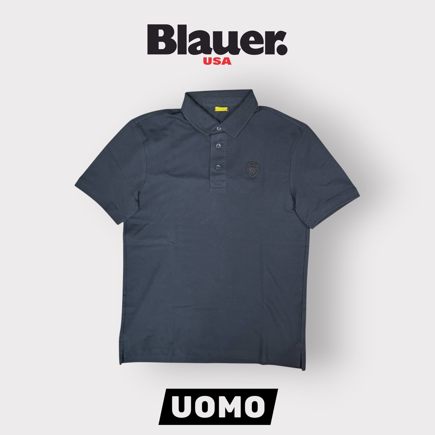BLAUER- Polo Uomo, Regular Fit, mod.Albans, Col.Blu