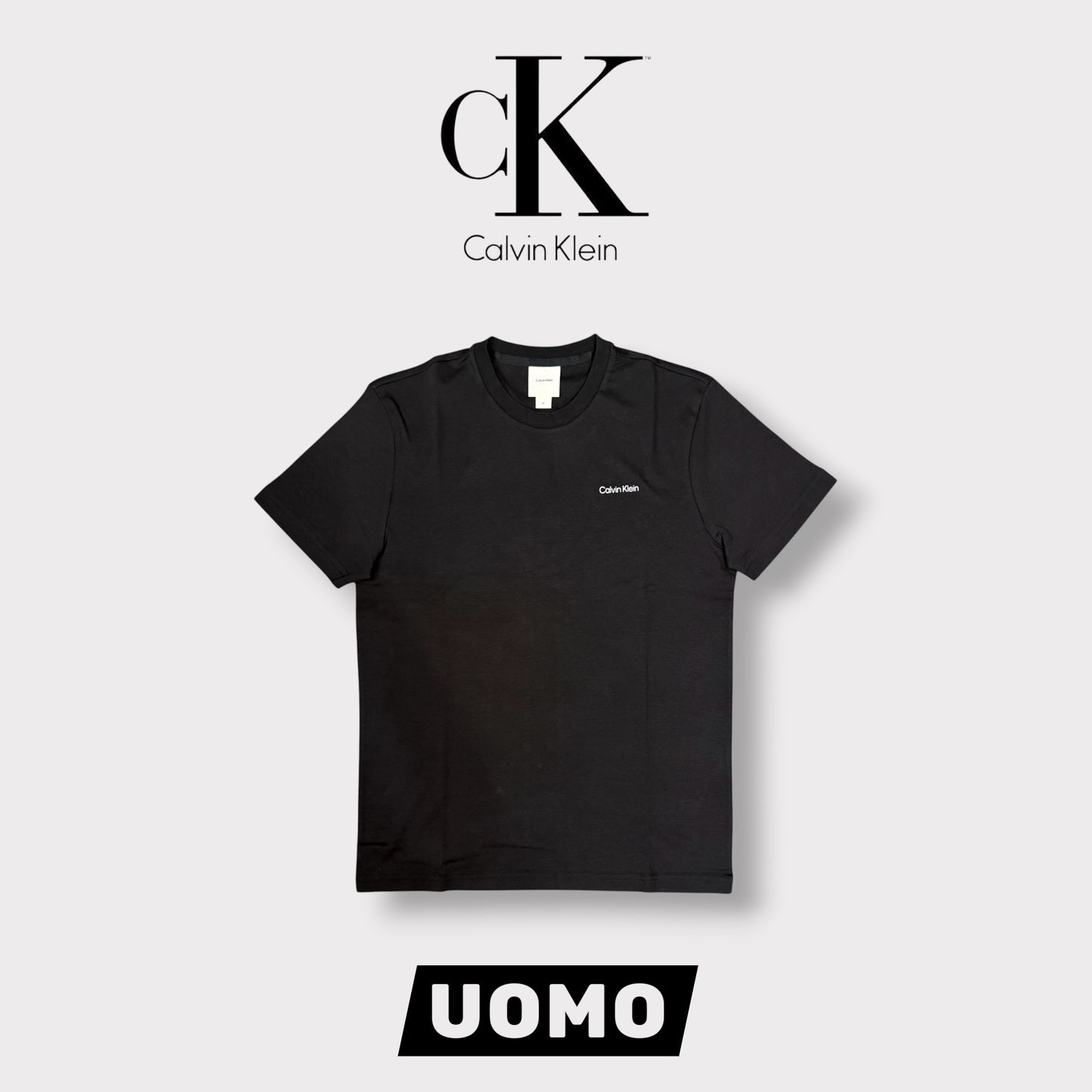 CALVIN KLEIN- T-shirt Uomo, con logo lato cuore, col.Nero