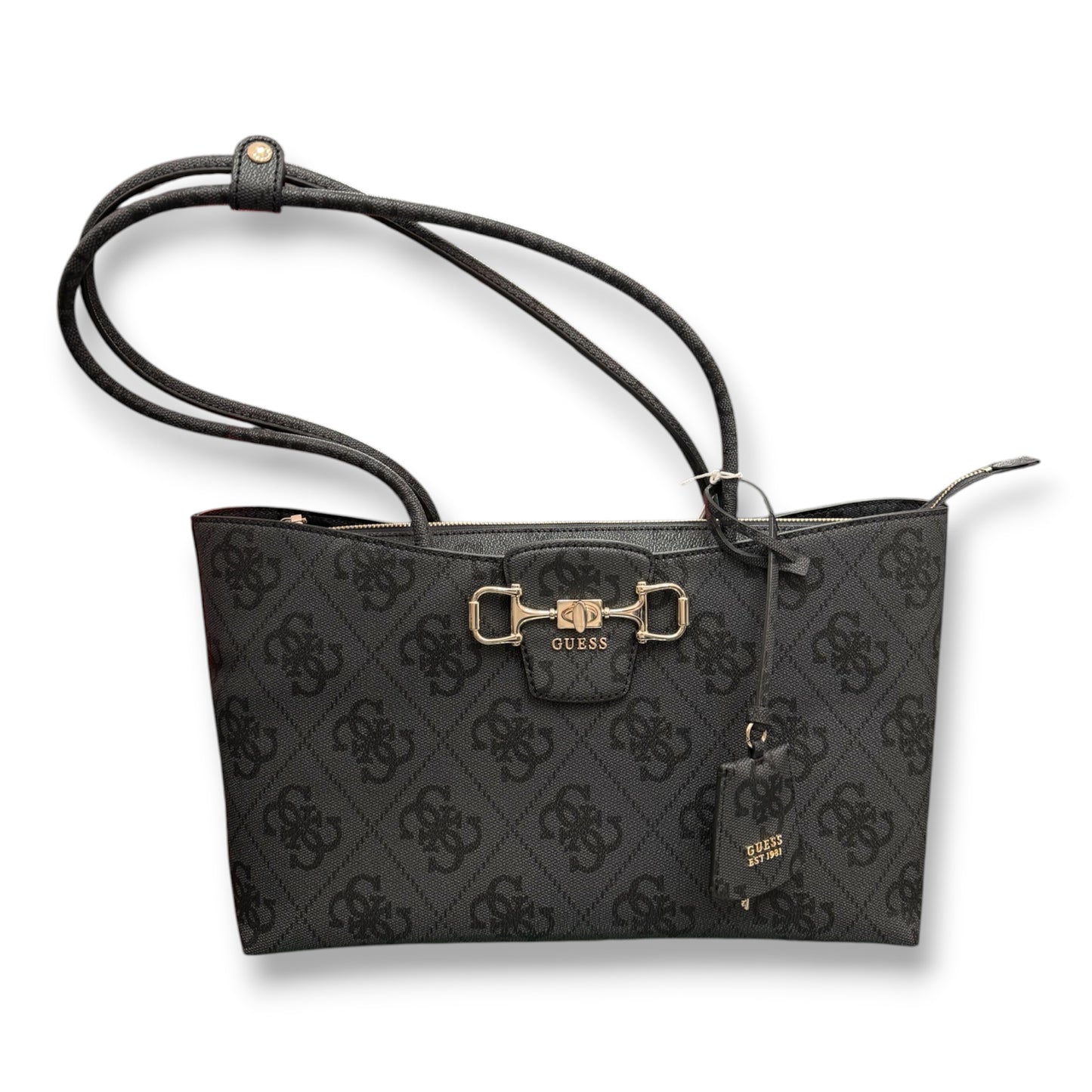 GUESS- Borsa Donna, Group:JANIE LOGO, Col.COAL LOGO