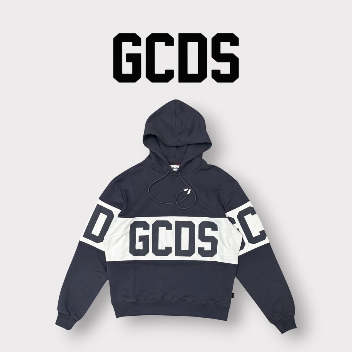 GCDS - Felpa Uomo con cappuccio, Col.Grigio