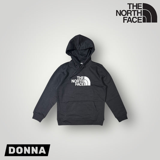 Felpa THE NORTH FACE Donna con logo grande centrale ricamato,con cappuccio, Col.Nero, (veste grande)