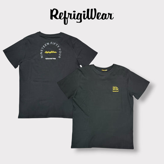REFRIGIWEAR - T-Shirt Uomo con logo lato cuore e stampa schienale, Col.Nero