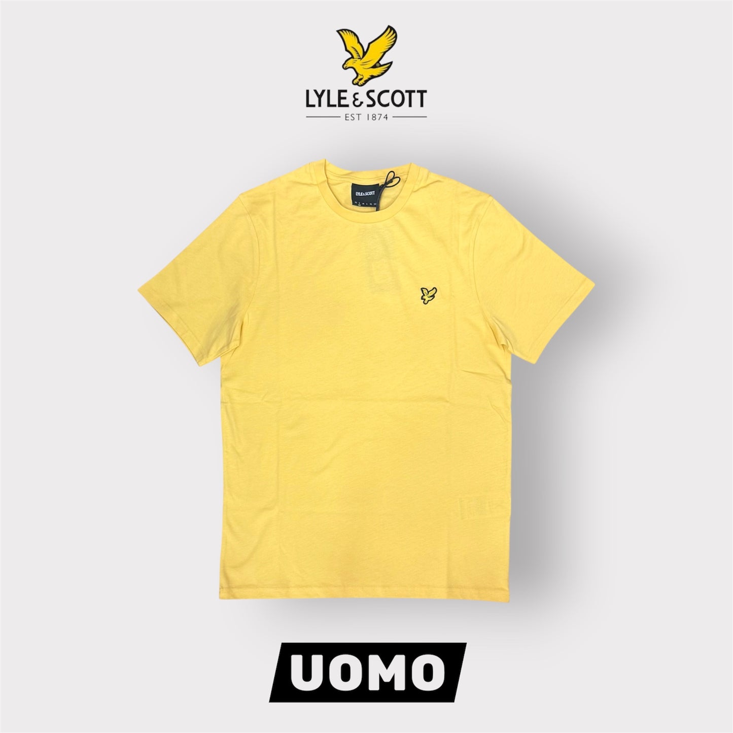 LYLE & SCOTT- T-Shirt Uomo Regular Fit, Col.Custard Yellow