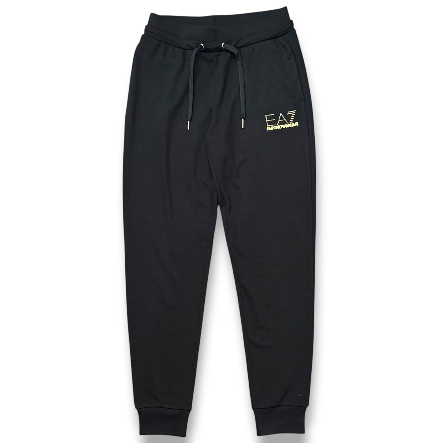 EA7 EMPORIO ARMANI- Tuta completa Donna con cappuccio con zip, con logo brillantinato lato cuore, primaverile, Col.Nero