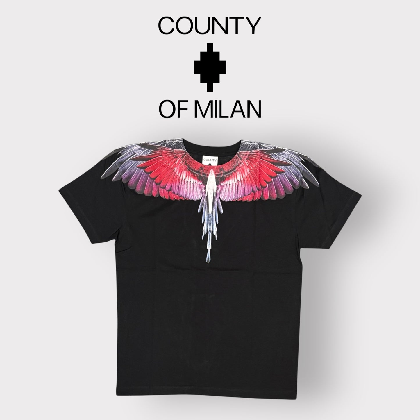 COUNTY OF MILAN- T-Shirt Uomo, (veste comoda), Col.Nero