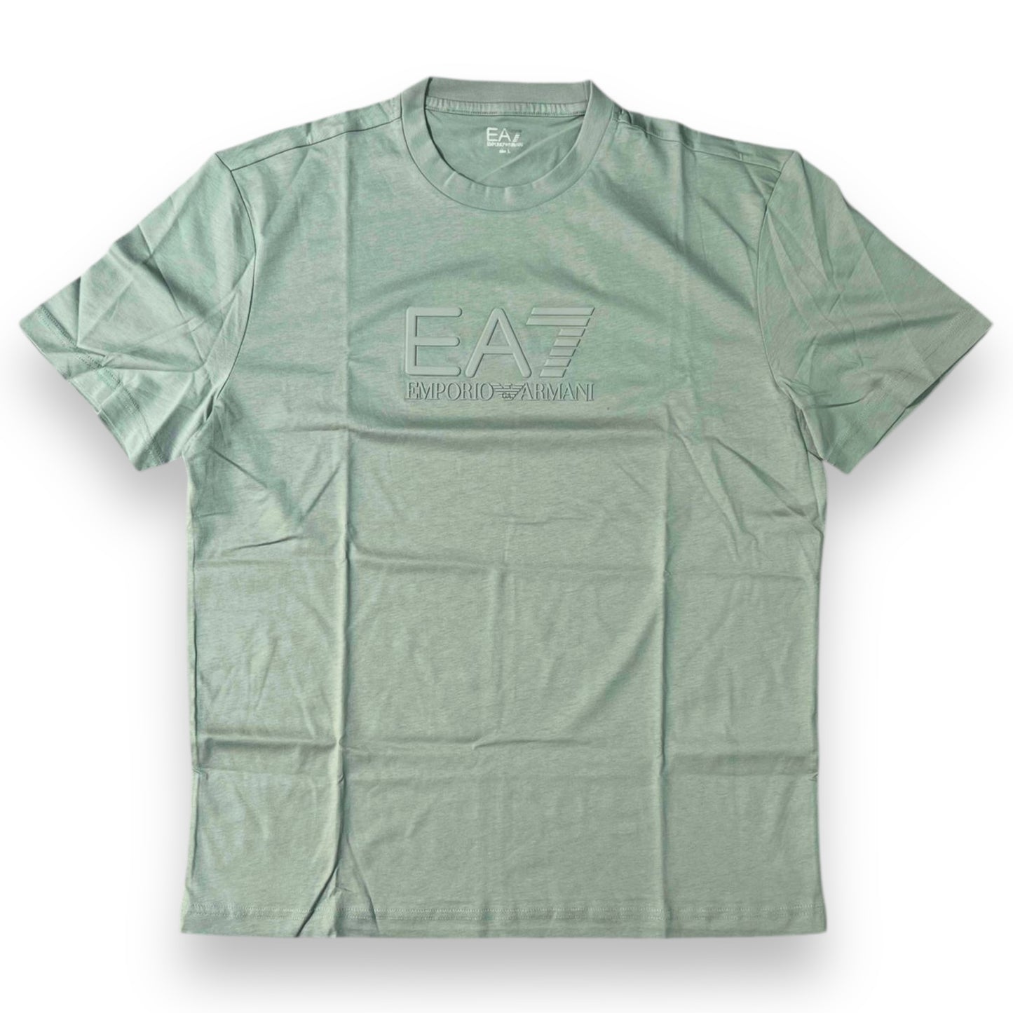 T-shirt EMPORIO ARMANI, con logo medio in rilievo, Col.Green milieu