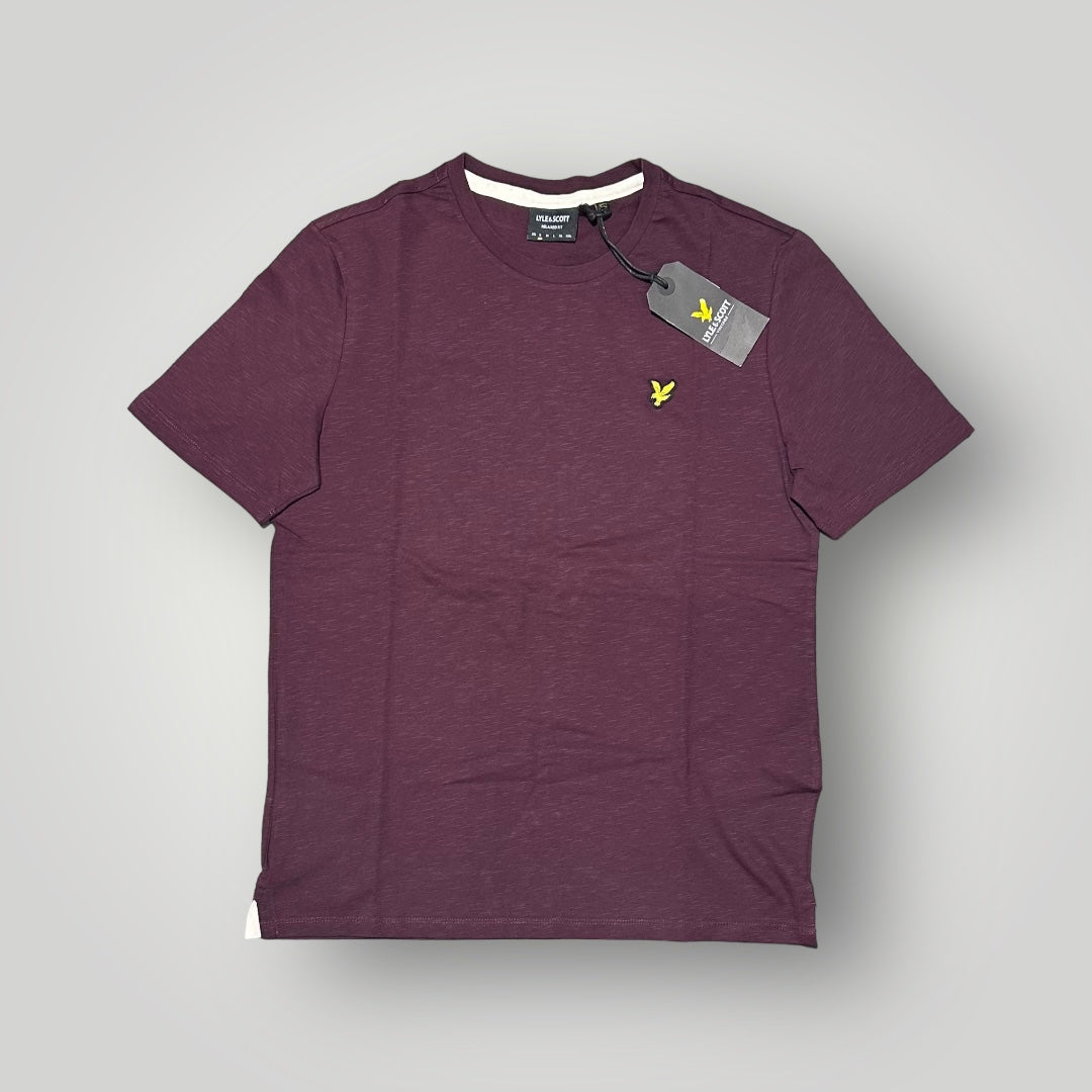 T-shirt Slub LYLE & SCOTT 100% cotone, RelaxedFit, col.Burgundy