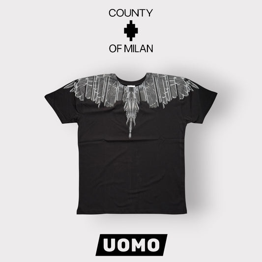 COUNTY OF MILAN- T-Shirt Uomo con stampa Grigia, Col.Nero