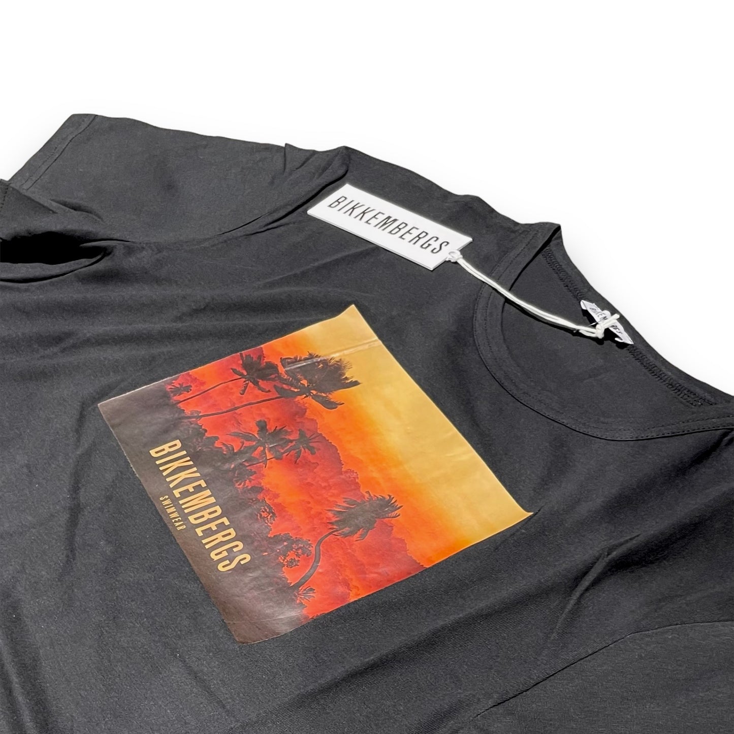 T-shirt BIKKEMBERGS Uomo con stampa frontale,col.Nero, RegularFit