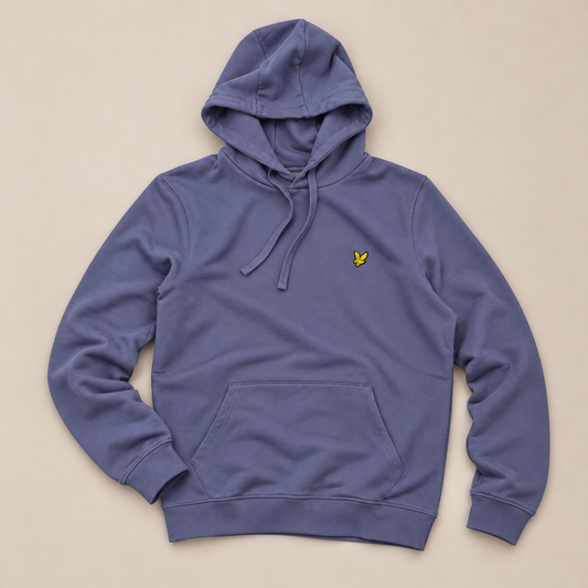 LYLE & SCOTT- Felpa Uomo con cappuccio, tex.garzato, Col.Viola