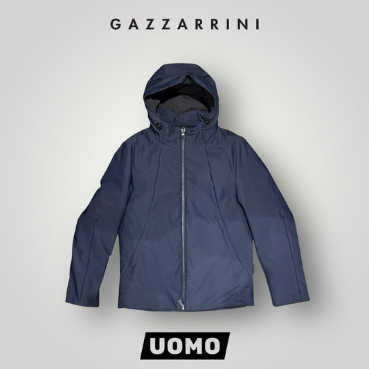 Giubbotto GAZZARINI Uomo con cappuccio in tessuto tecnico, Col.Blu