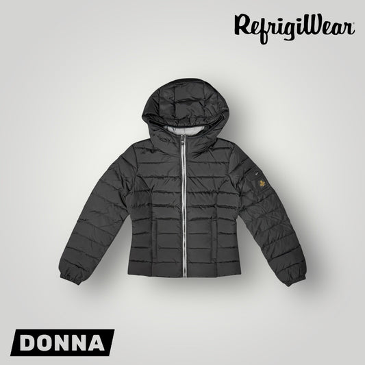 Giubbotto REFRIGIWEAR Donna, con zip a contrasto grigio, col.Nero