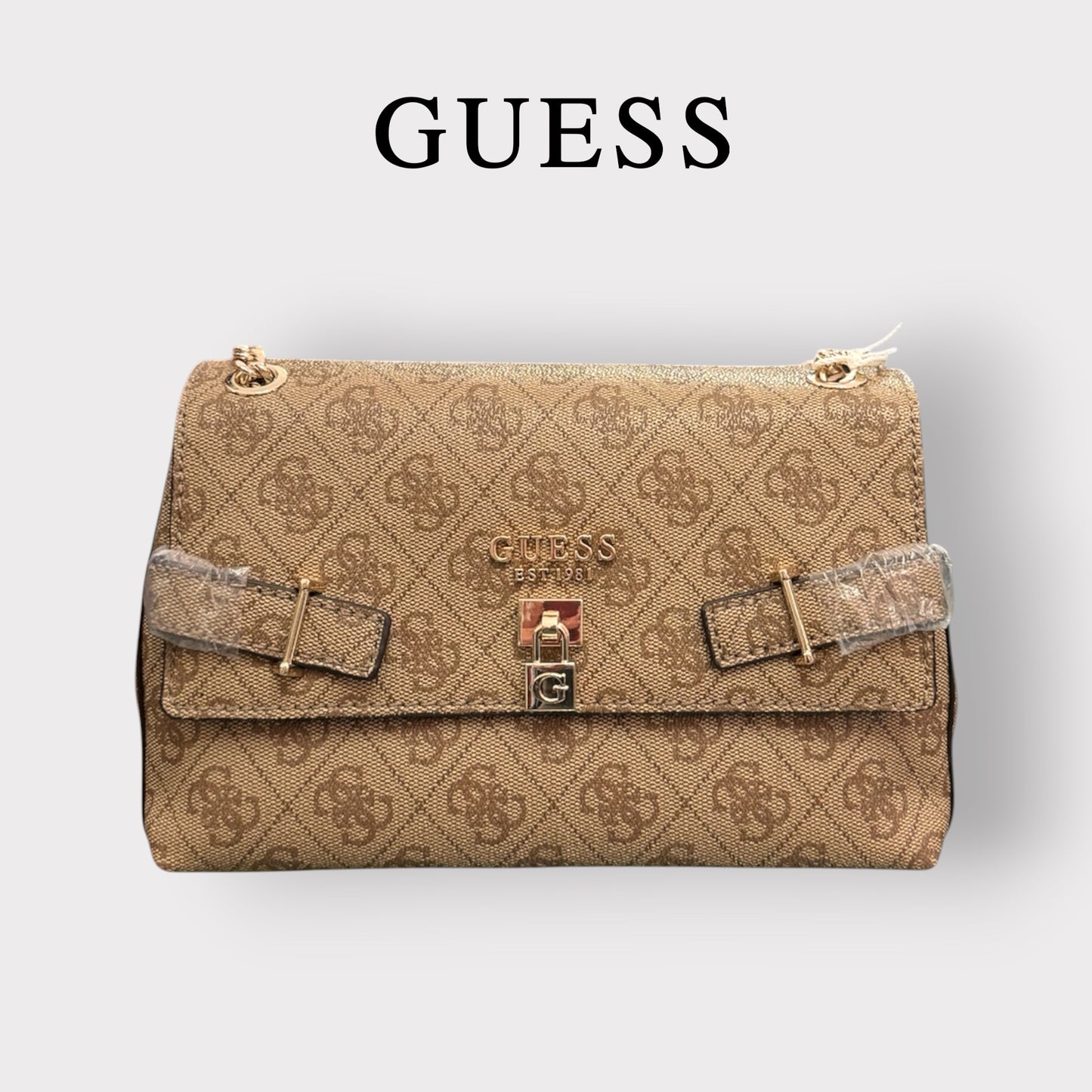 GUESS- Borsa Donna, Group:YESBA, Col.LATTE LOGO