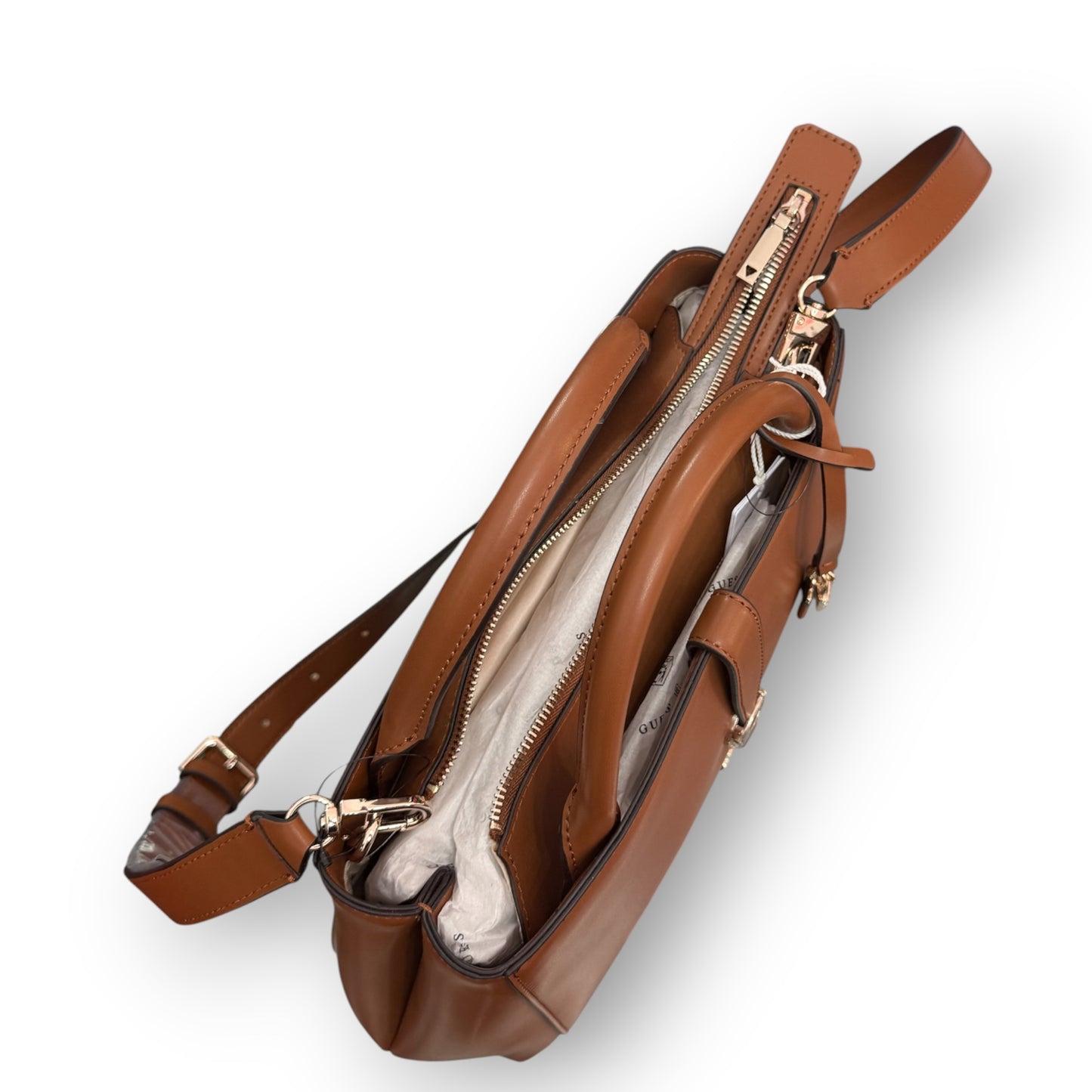 GUESS- Borsa Donna, Group:CARRIE, Col.COGNAC