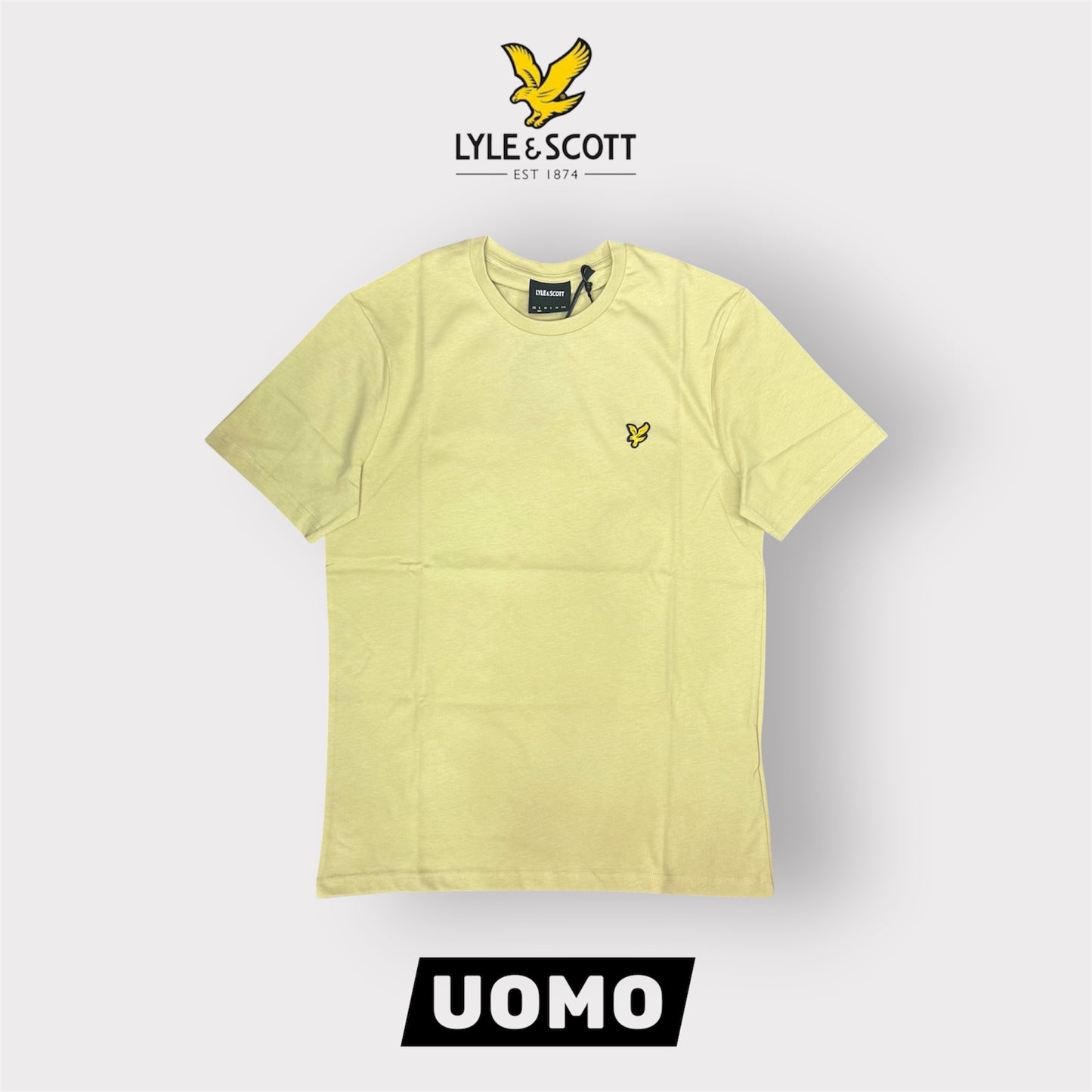 LYLE & SCOTT- T-Shirt Uomo Regular Fit, Col.Herb Green