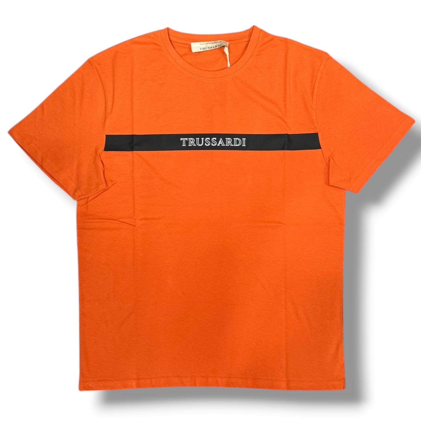 TRUSSARDI - T-Shirt Uomo con scritta frontale 3D, Col.Arancione