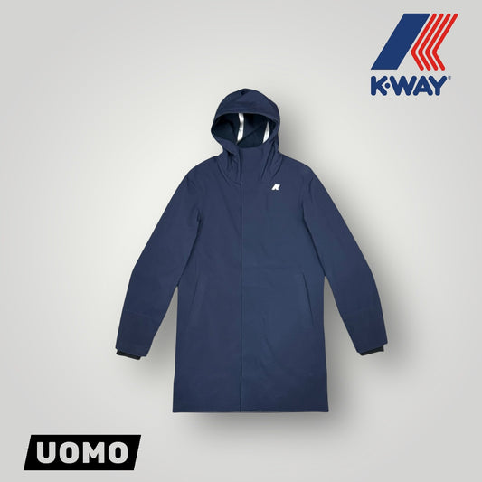 Giubbotto K-WAY Uomo con interno in pile, mod.Thomas Bonded, Col.Blu
