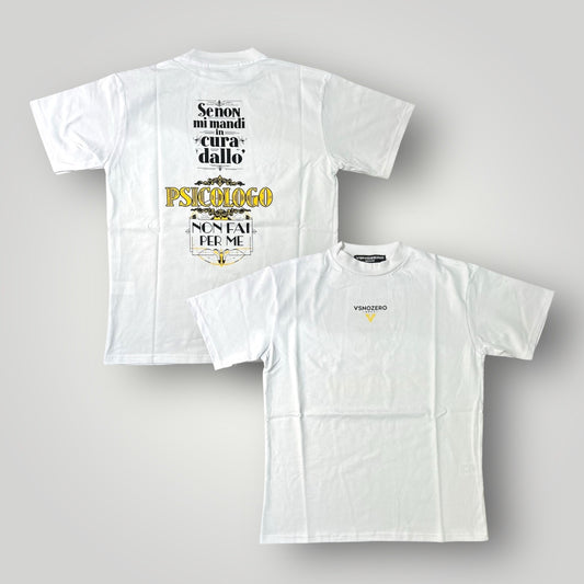 T-shirt VSNOZERO MOD.PSICOLOGO, Col.Bianco