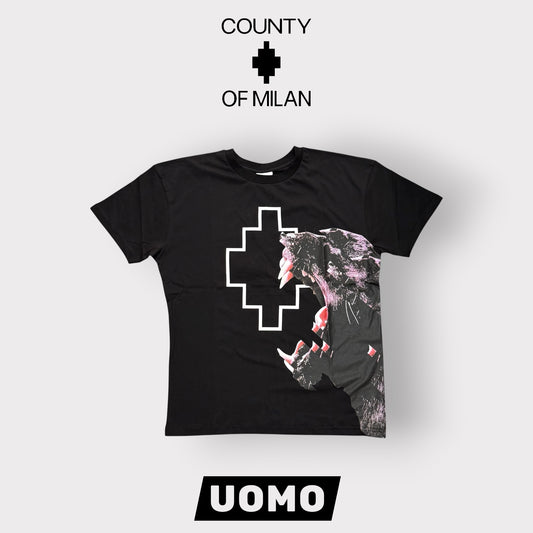 COUNTY OF MILAN- T-Shirt Uomo con stampa frontale, Col.Nero