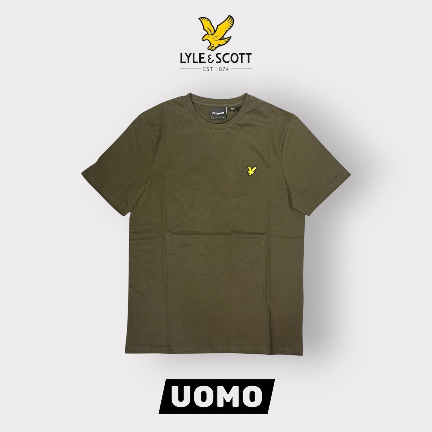 LYLE & SCOTT- T-Shirt Uomo Regular Fit, Col.Olive