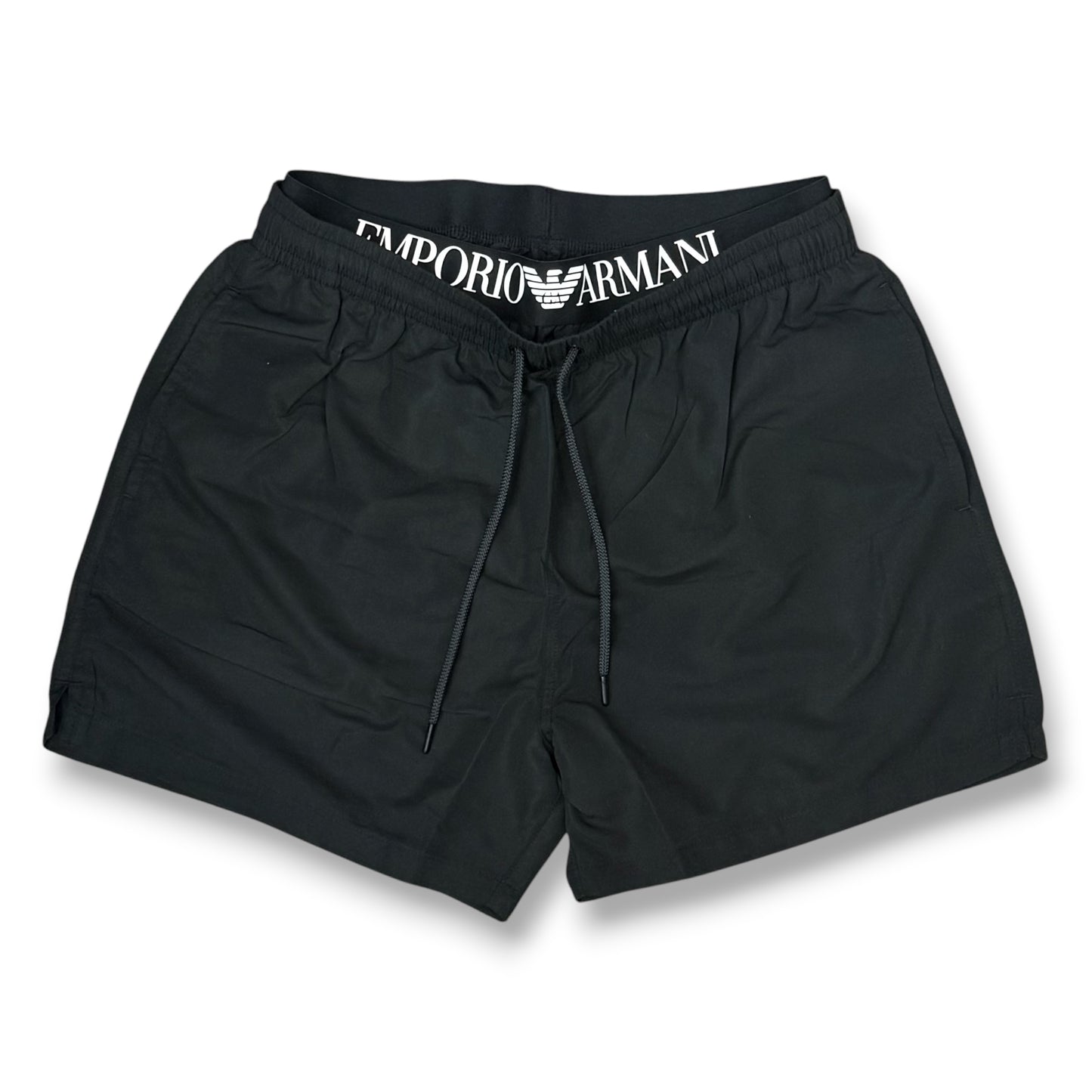 EMPORIO ARMANI- Costume Uomo con doppio elastico e stampa in rilievo, Col.Nero