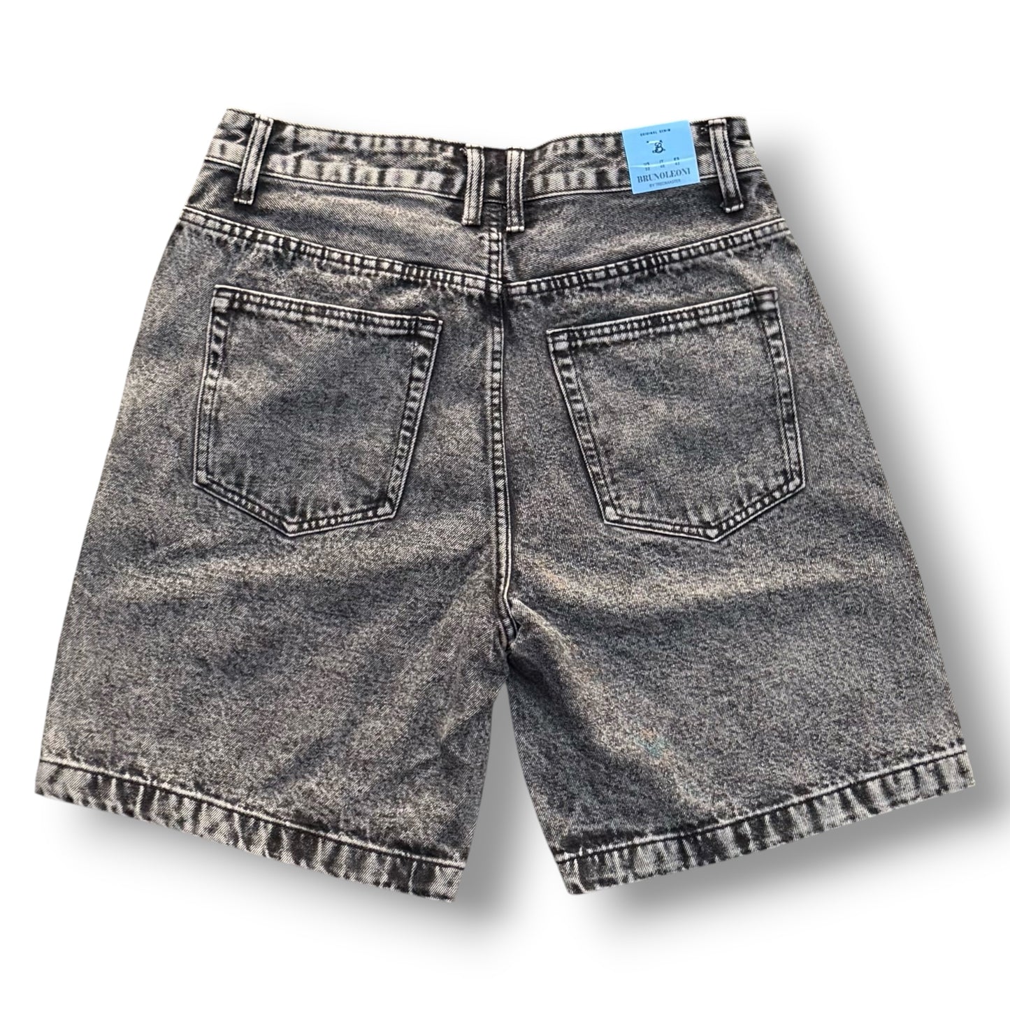 BRUNO LEONI - Bermuda Uomo Carpenter (lunghezza sopra al ginocchio), Col.Denim Grigio