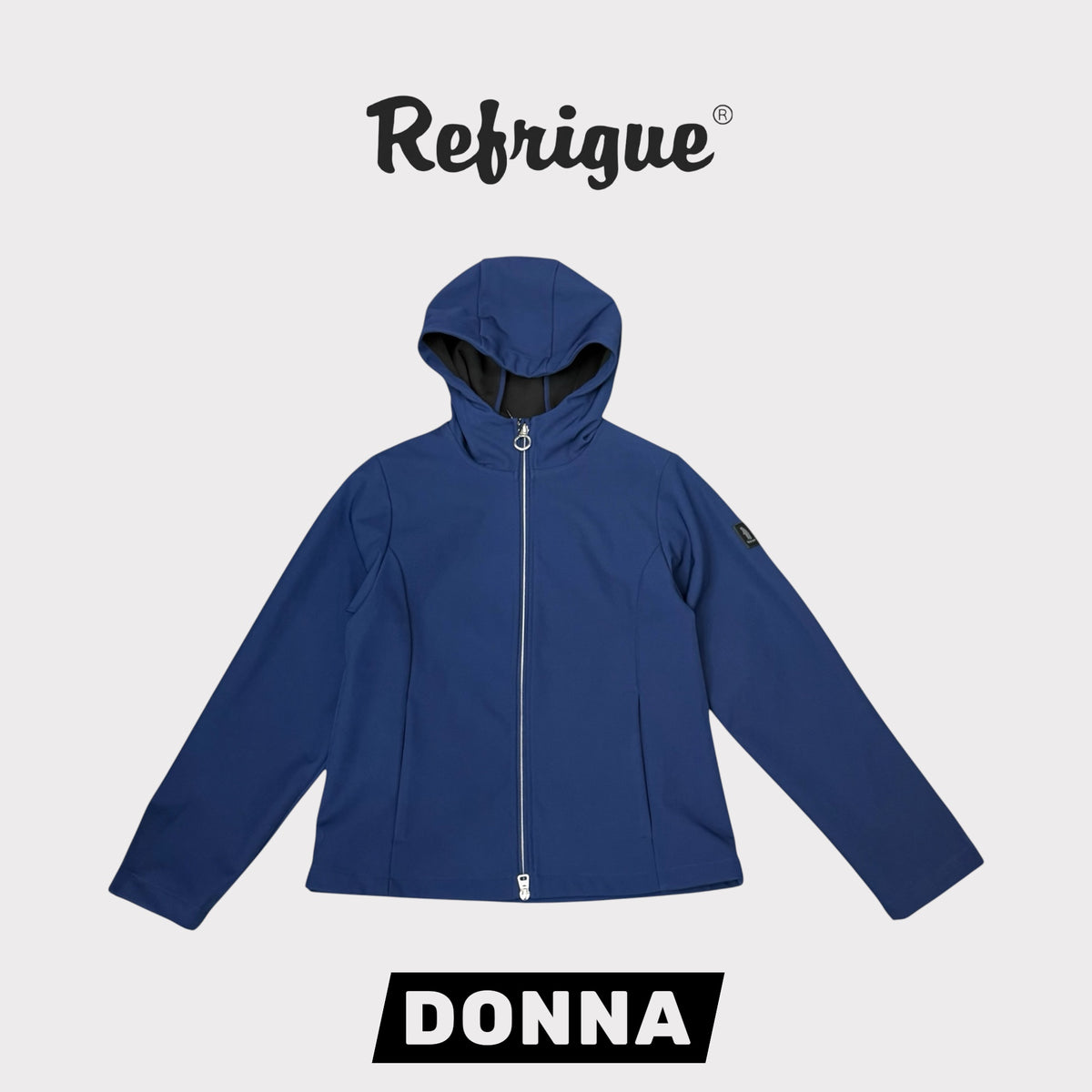 REFRIGUE- Giubbotto Donna estivo con cappuccio, mod.VASTA, Col.MARINE