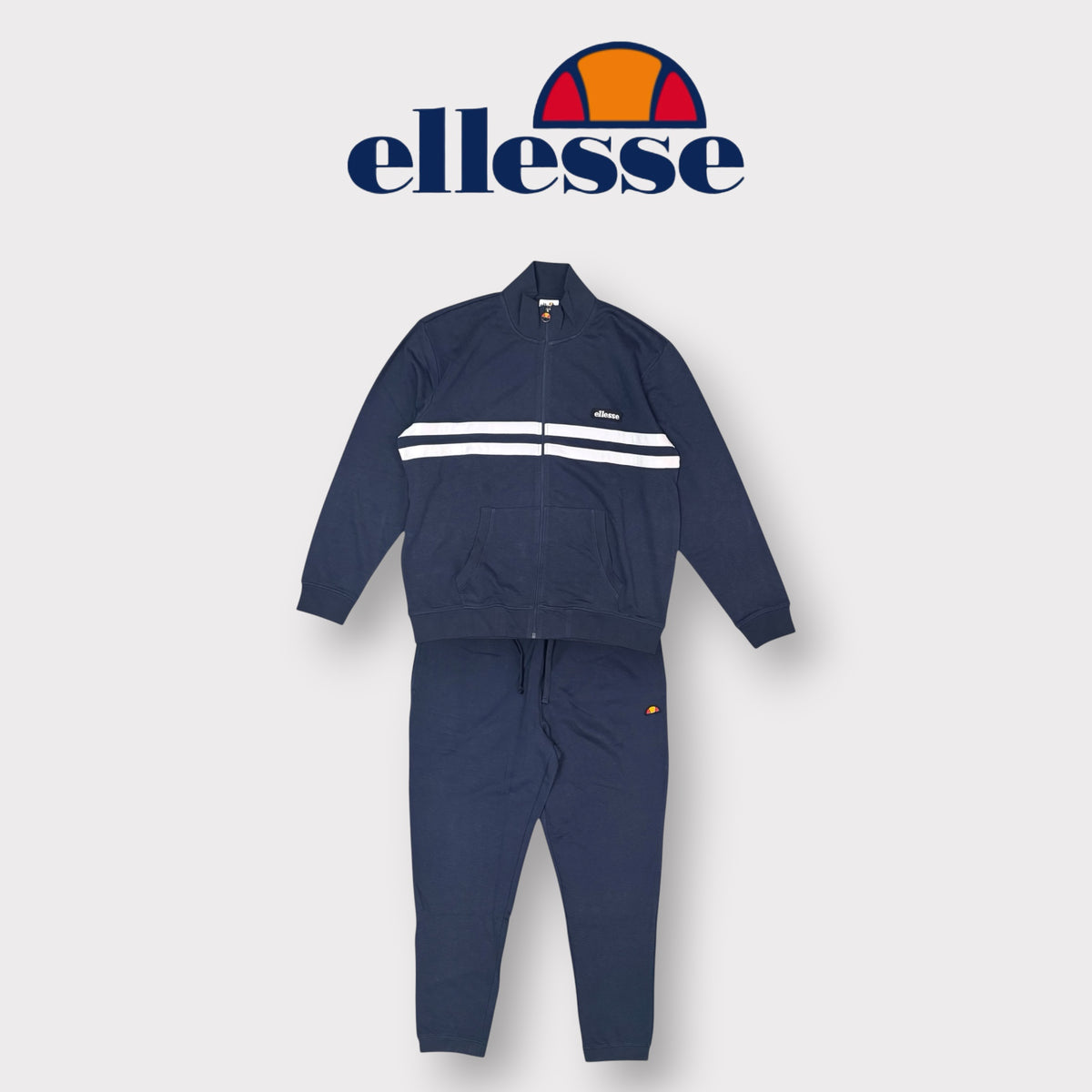 ELLESSE - Tuta Uomo, con colletto, Col.Blu