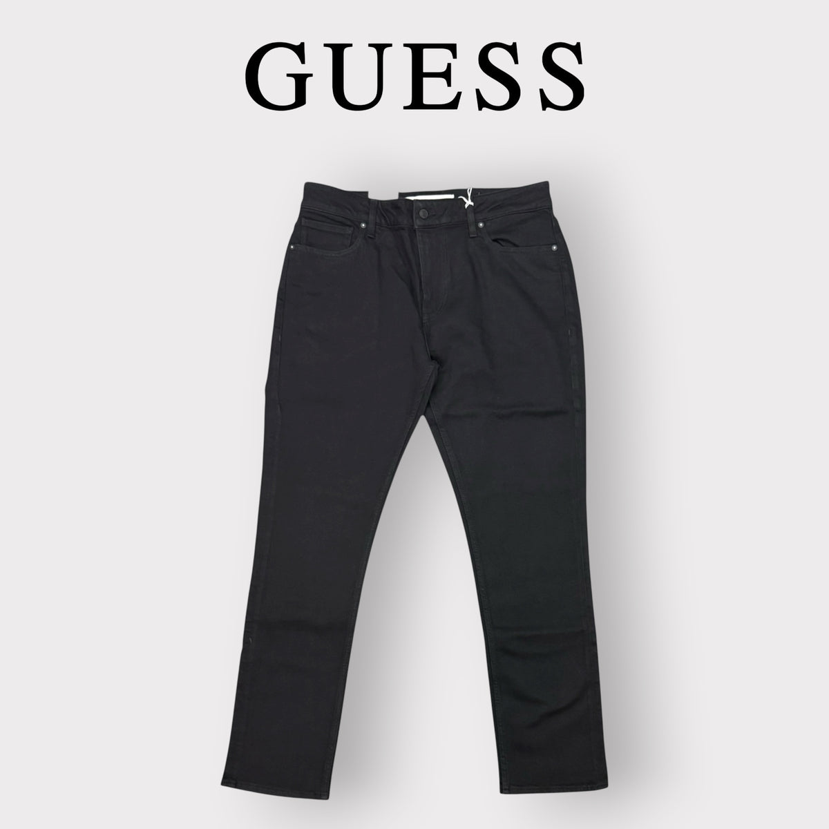 GUESS JEANS- Jeans Uomo, mod.SlimFit Low Rise Taille Basse, Col.Nero