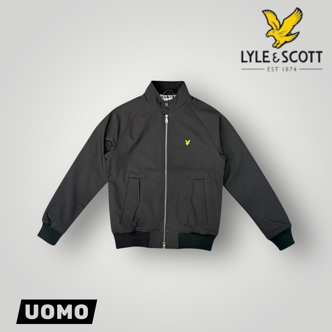 Giubbotto  LYLE&SCOTT, con interno in flanella, mod.Softshell Harrington Jacket, Col.Jet Black