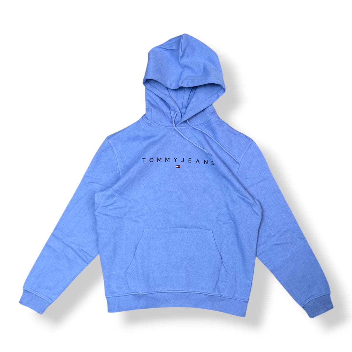 TOMMY JEANS - Felpa Uomo con cappuccio, tex.felpato, Col.Celeste polvere