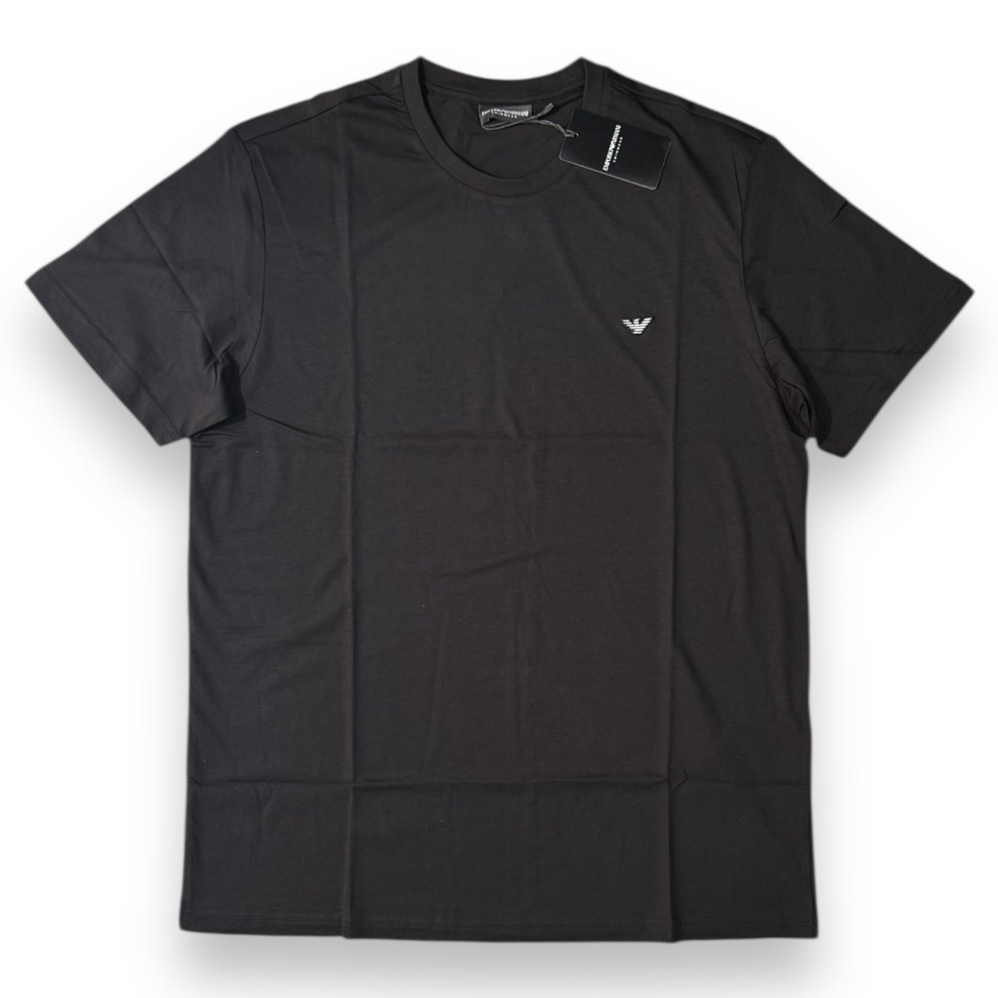 T-shirt EMPORIO ARMANI, con logo lato cuore in rilievo, Col.Nero
