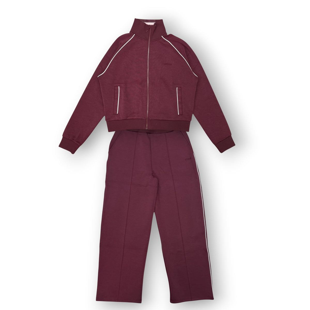 GUESS- Tuta completa Donna, con righino lungo le braccia e le gambe, Col.Bordeaux