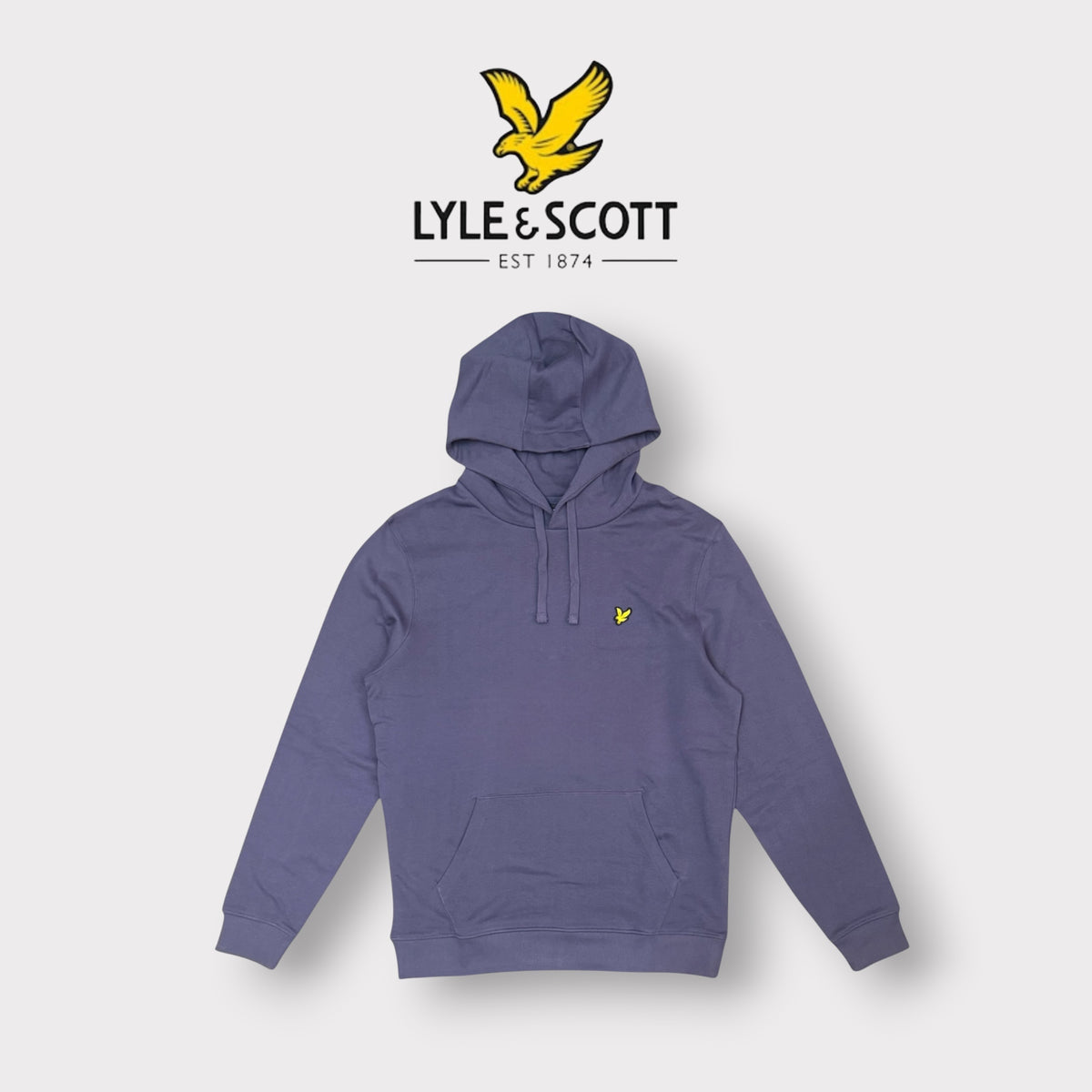 LYLE & SCOTT- Felpa Uomo con cappuccio, tex.garzato, Col.Viola