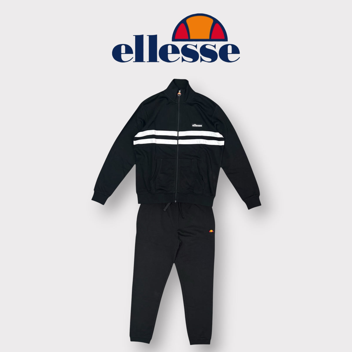 ELLESSE - Tuta Uomo, con colletto, Col.Nero