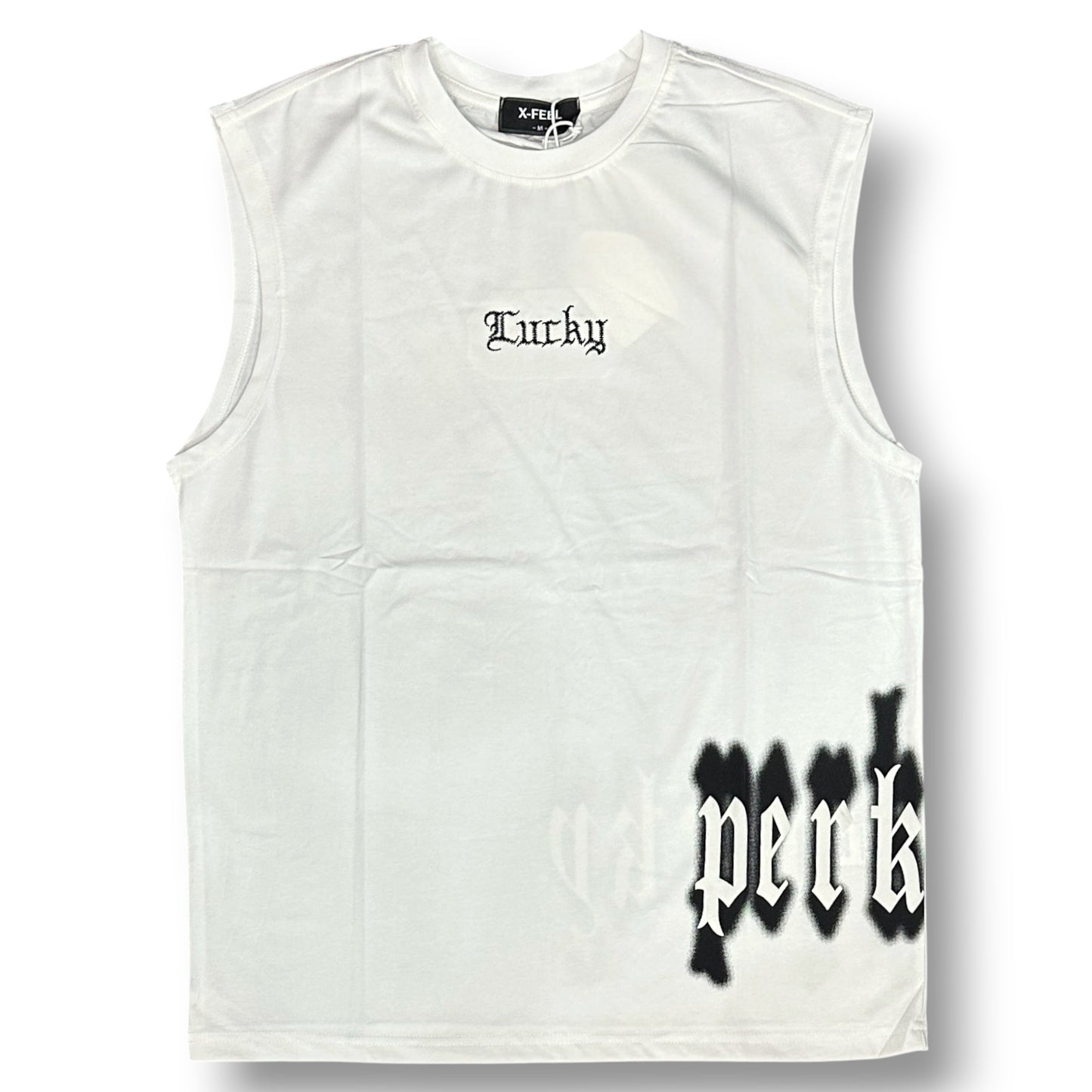 X - FEEL - Completino estivo Uomo con scritta ricamata, Col.Bianco