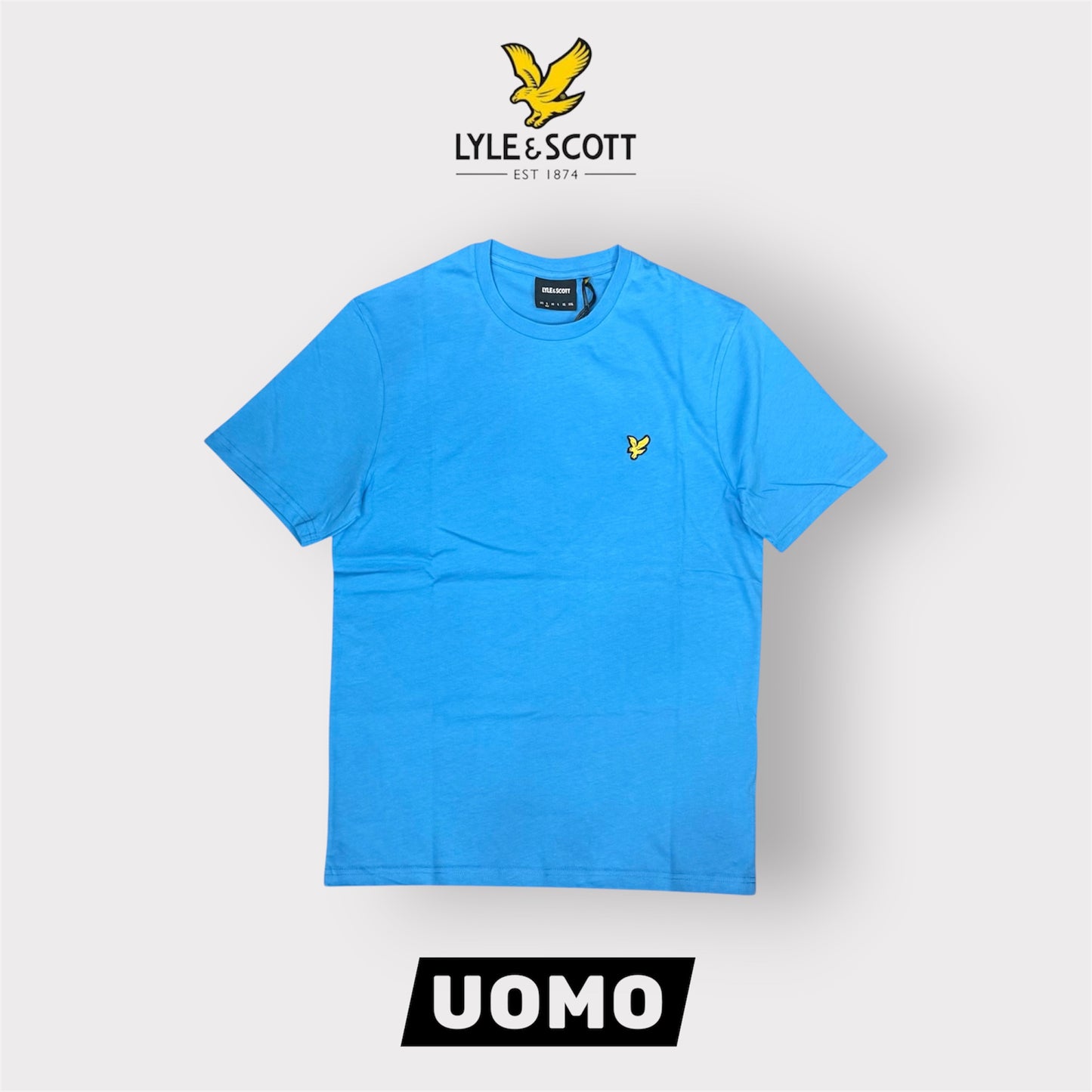 LYLE & SCOTT- T-Shirt Uomo Regular Fit, Col.Sea Blue