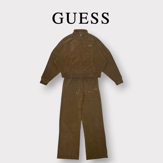 GUESS- Tuta completa Donna, a costine, tex.Velluto, Col.Marrone