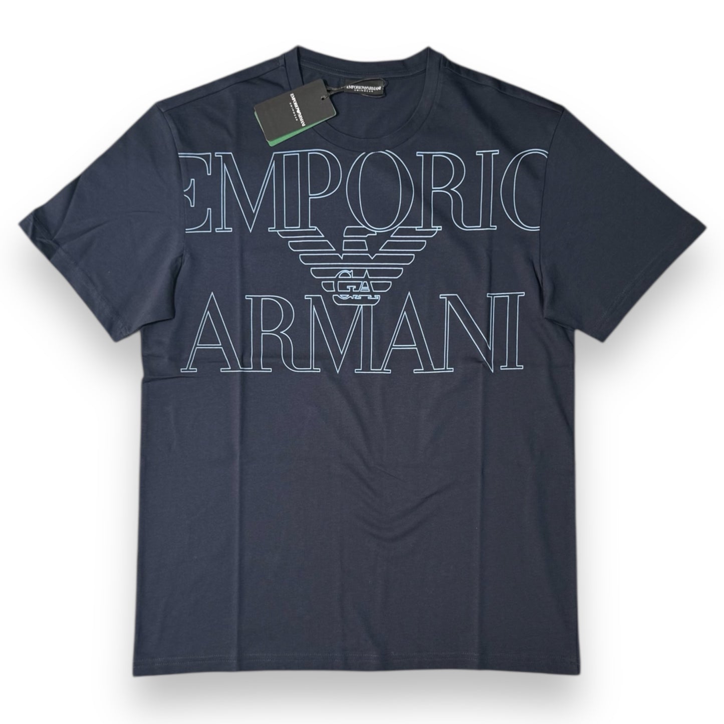 T-shirt EMPORIO ARMANI, con stampa frontale, Col.Blu